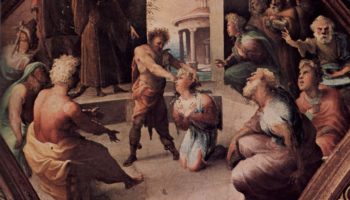 Фрески палаццо Бинди Сегарди, Жертва Селевкия из Локриды