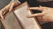 Портрет Лауры Баттифери. Деталь  книга сонеты Петрарки
