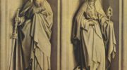 Алтарь чуда о процветшем посохе и обручения Марии, оборотная сторона  св. Иаков Старший и св. Клара